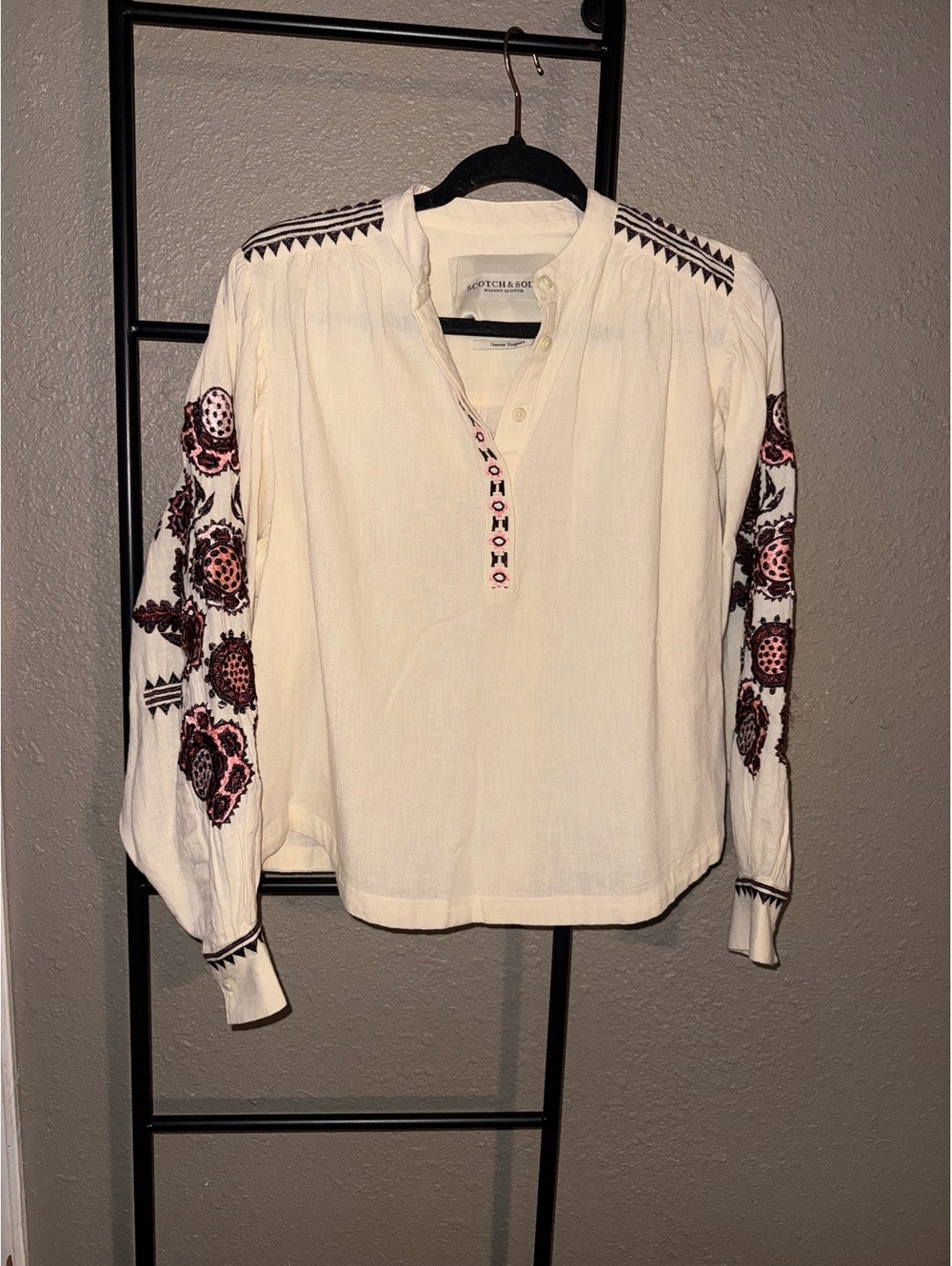 Scotch & Soda Maison Scotch Embroidered Boho Blouse XS
